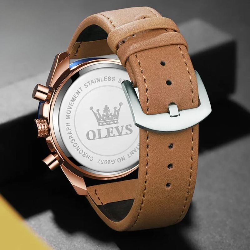 Montre à Quartz en Cuir Classique