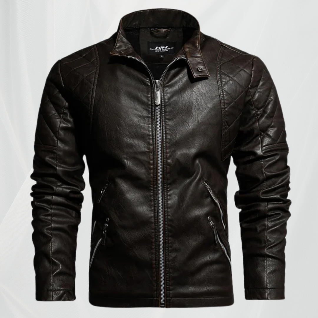 Veste en cuir pour homme avec style