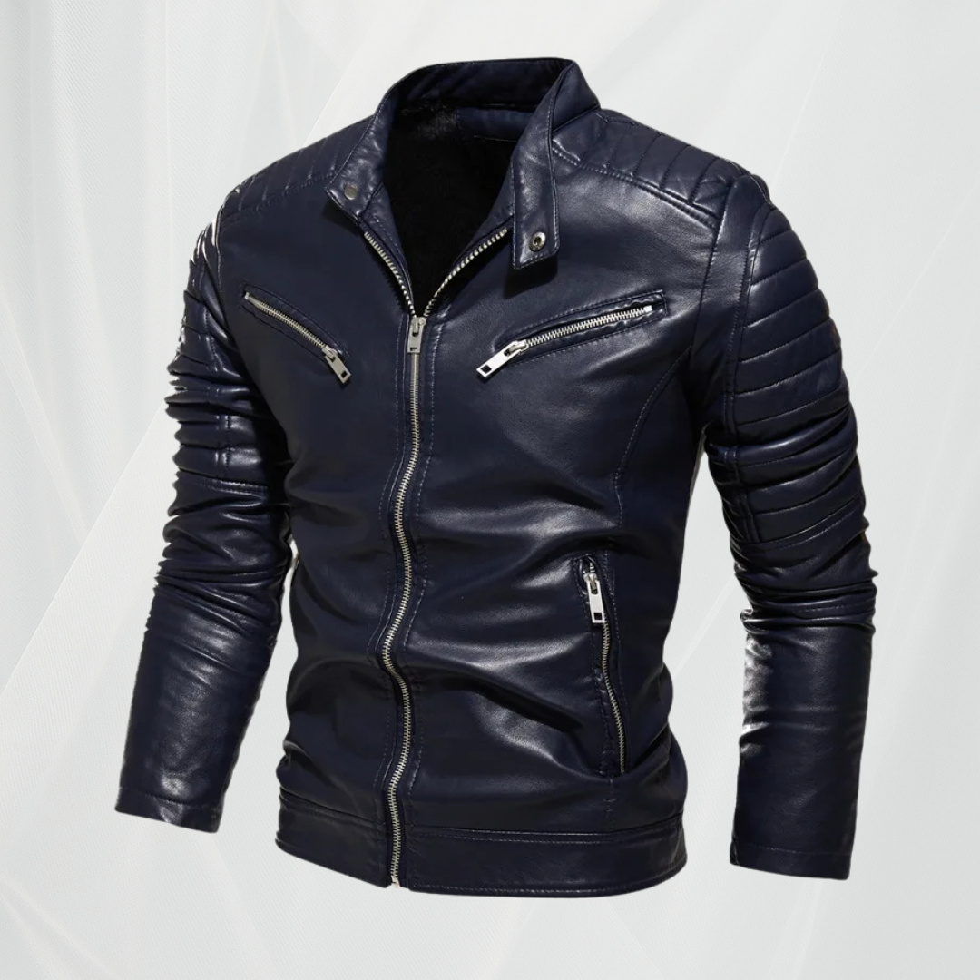 Veste de moto résistante avec col