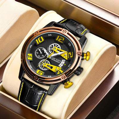 Montre Chronographe à Quartz Lumineux pour Hommes