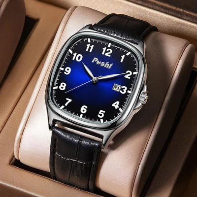 Montre à Quartz avec Bracelet en Cuir de Mode