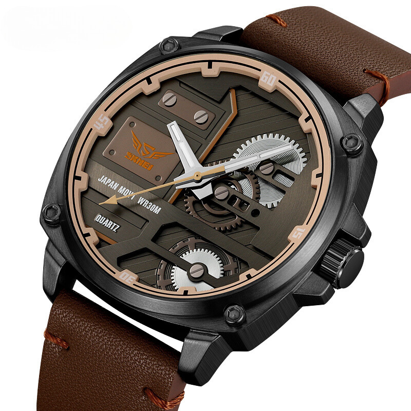 Montre pour homme en cuir quartz