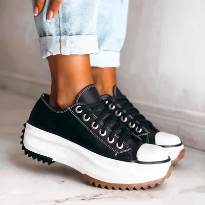 Elisa™ - Baskets en cuir à plateforme