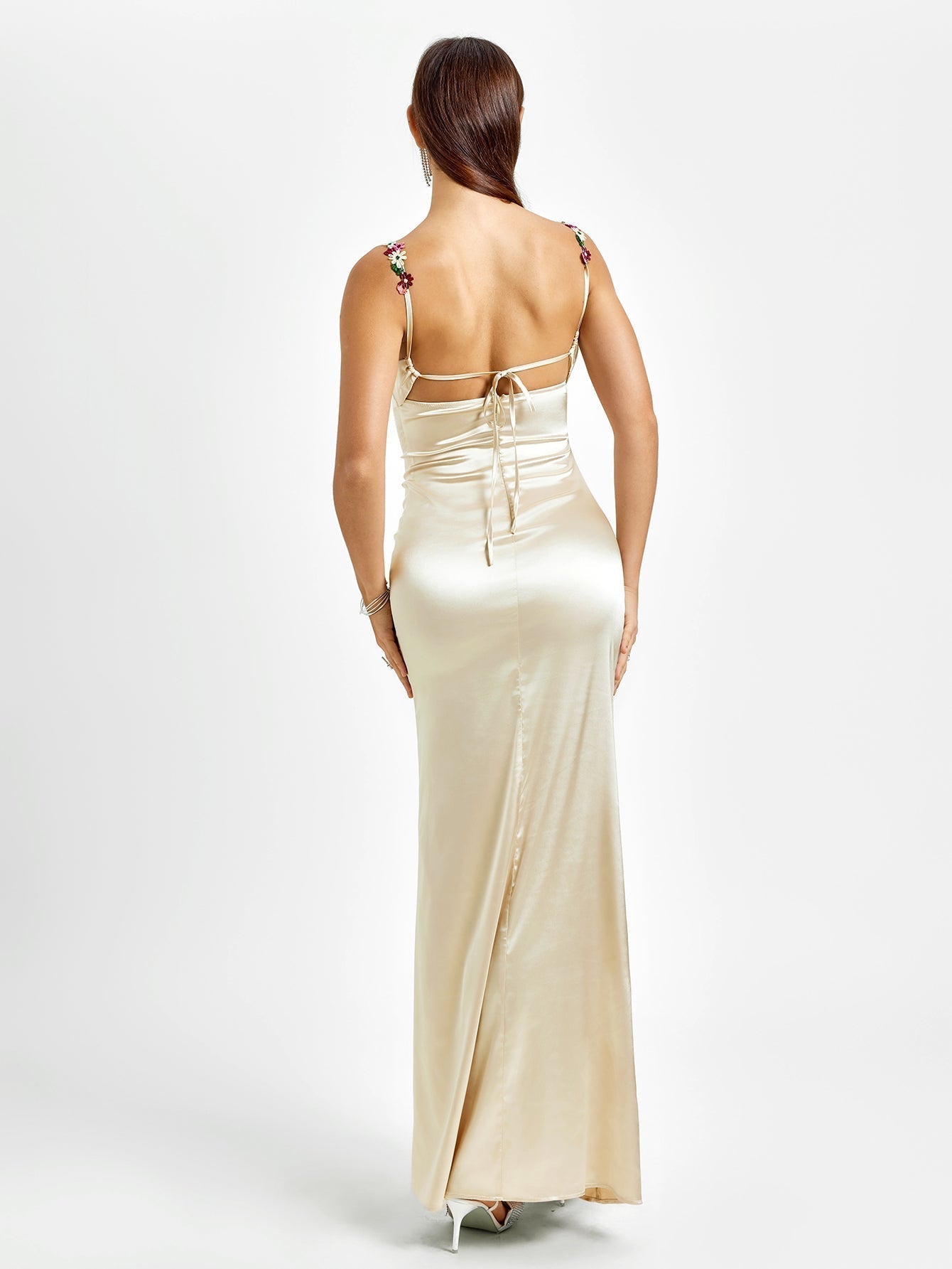 Flora | Robe Longue en Satin