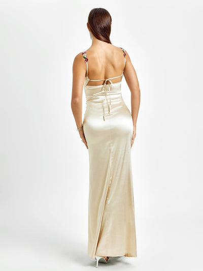 Flora | Robe Longue en Satin