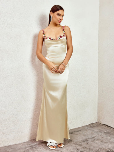 Flora | Robe Longue en Satin