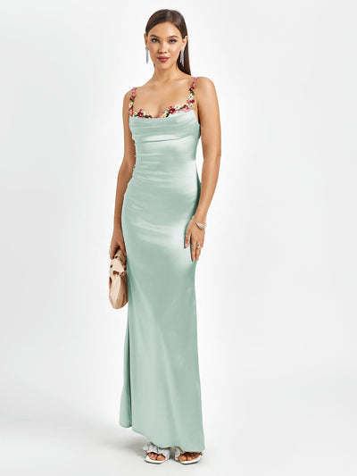 Flora | Robe Longue en Satin