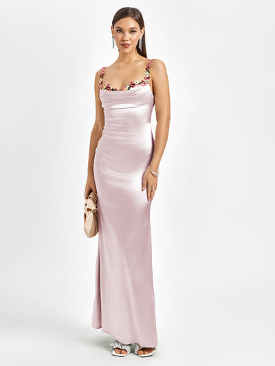 Flora | Robe Longue en Satin