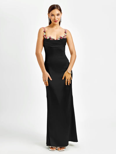 Flora | Robe Longue en Satin