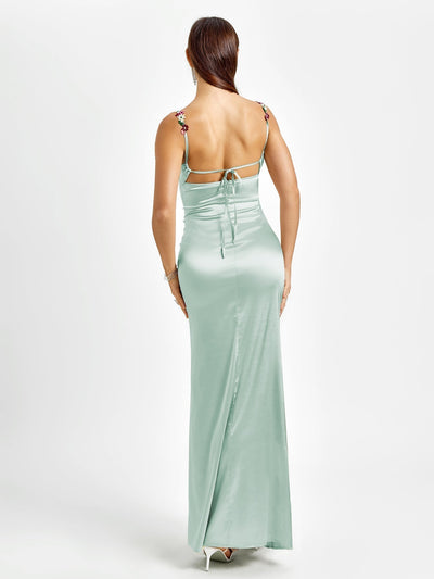 Flora | Robe Longue en Satin