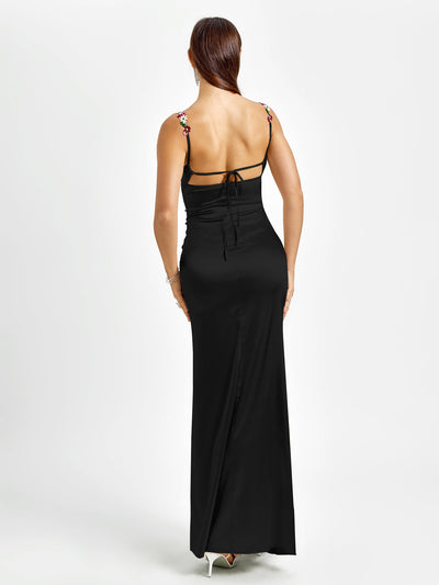 Flora | Robe Longue en Satin