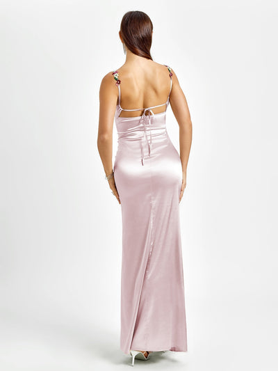 Flora | Robe Longue en Satin