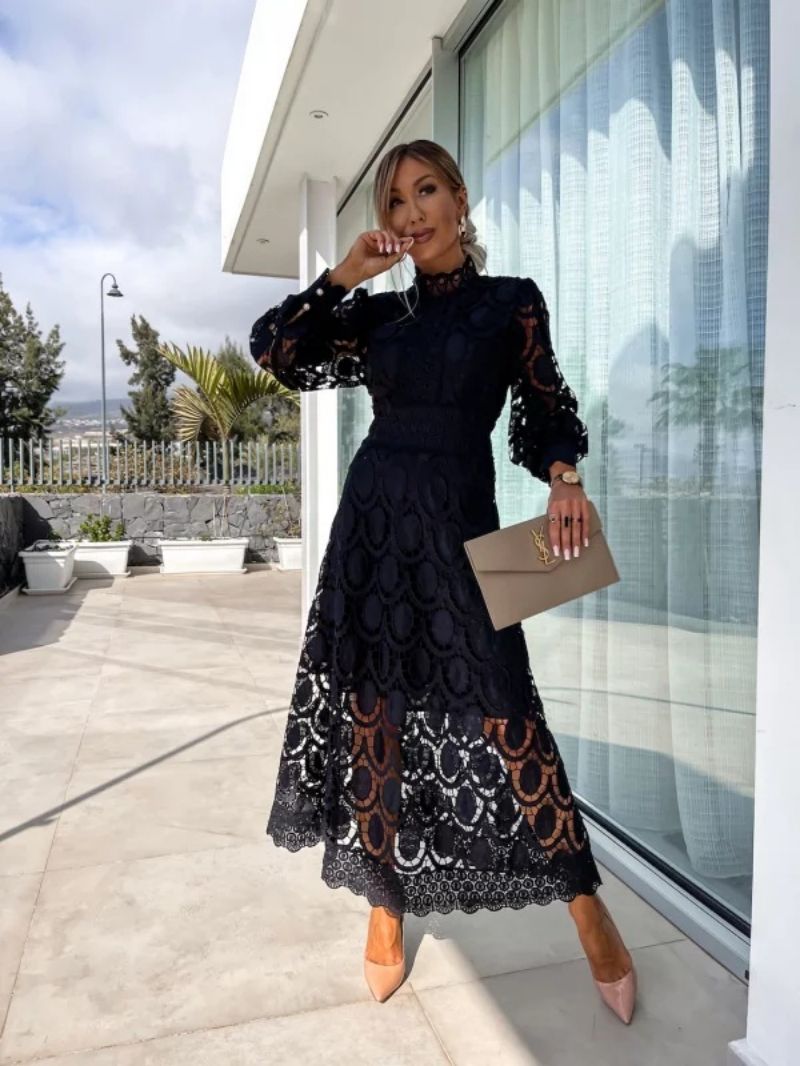 Juna | Robe Maxi en Dentelle Élégante