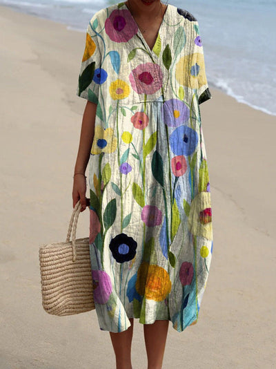 Adelmira - Robe d'été florale colorée