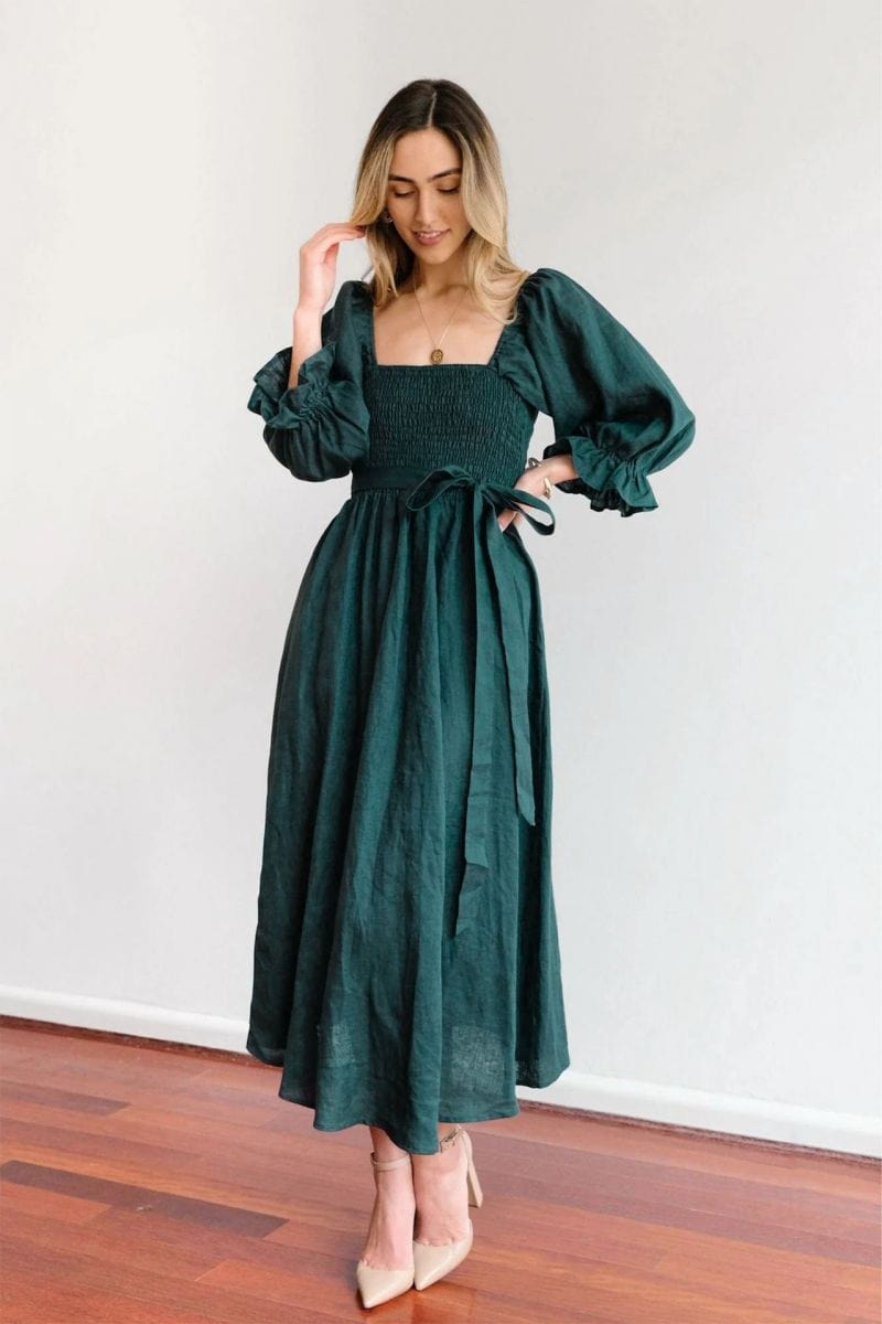 Tana | ROBE FRANÇAISE AVEC MANCHES VOLANTES
