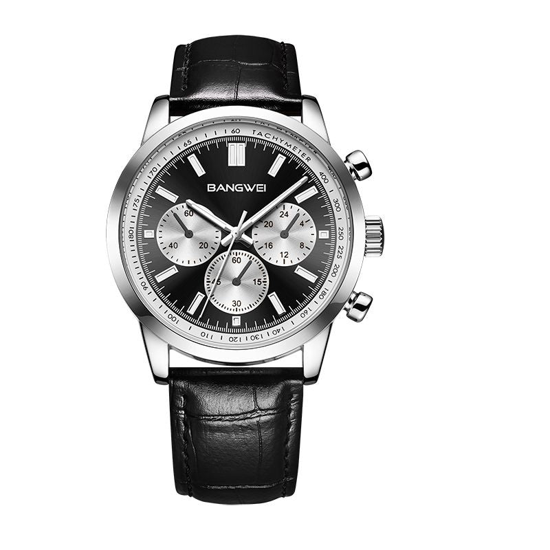 Montre Quartz en Cuir Militaire Sportive Décontractée pour Homme