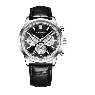 Montre Quartz en Cuir Militaire Sportive Décontractée pour Homme