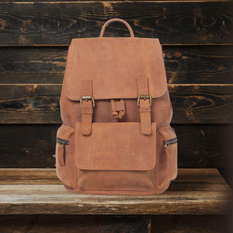 FLAM | Sac à Dos en Cuir avec Cordon