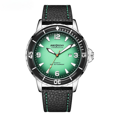 Montre décontractée avec bracelet en cuir