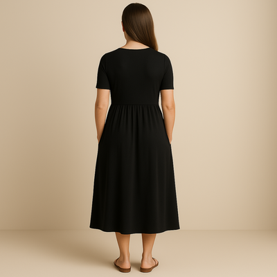 Anny | Robe Midi Élégante avec Décolleté en V