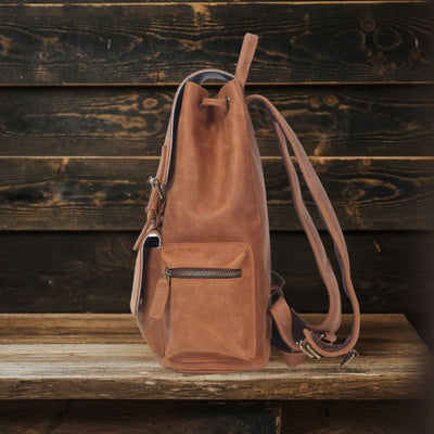 FLAM | Sac à Dos en Cuir avec Cordon