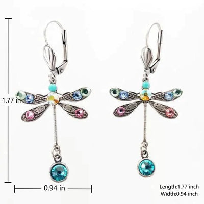 Boucles d'Oreilles Élégantes en Libellule Sculptée