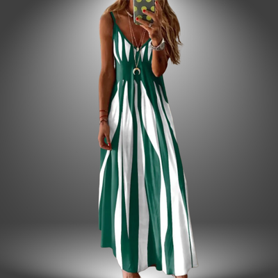 Margit | Robe maxi à rayures sans manches