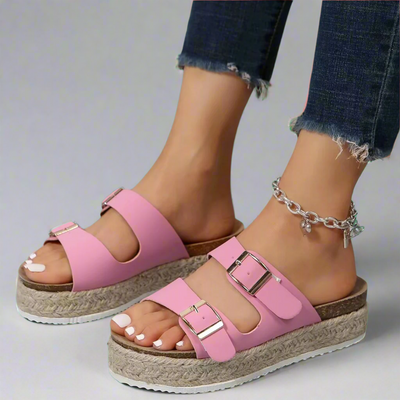 Elfriede | Sandales en cuir premium brillant