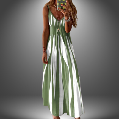 Margit | Robe maxi à rayures sans manches