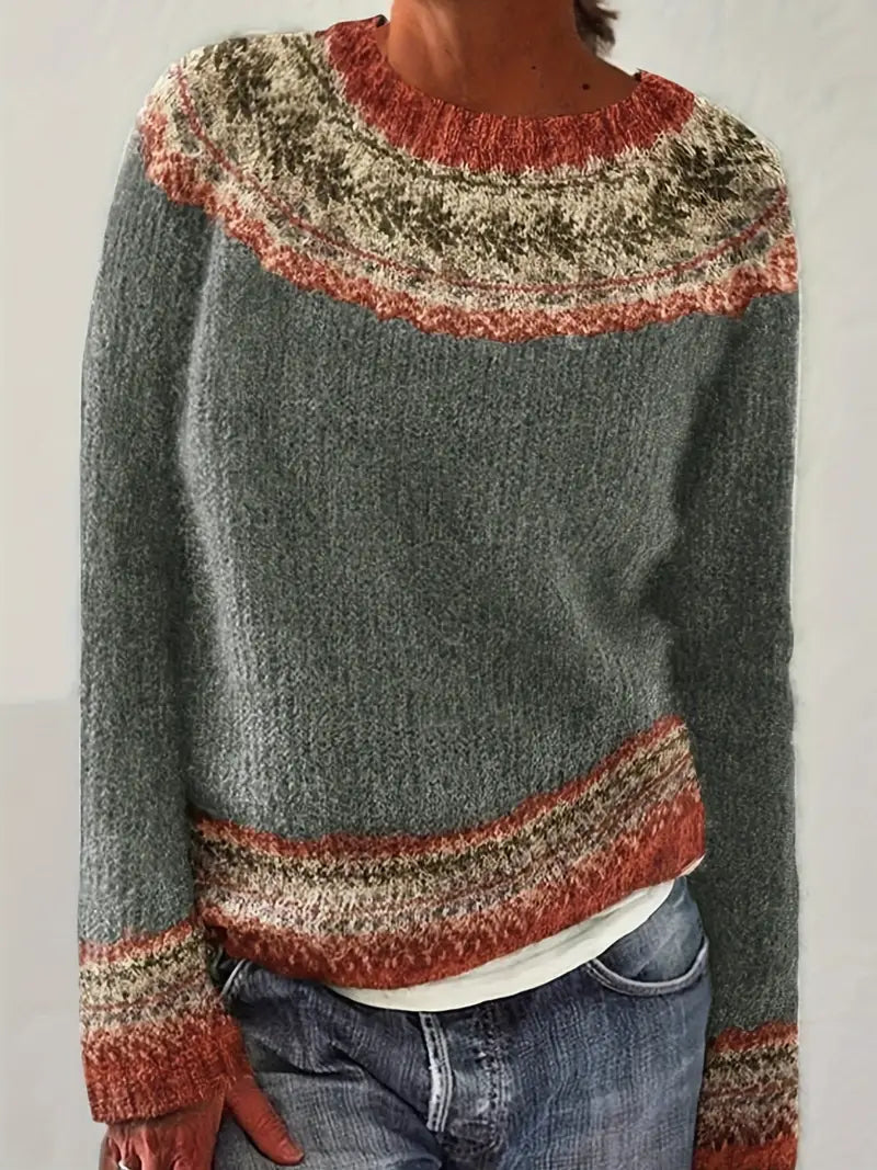 Céleste | Pull Islandais Élégant