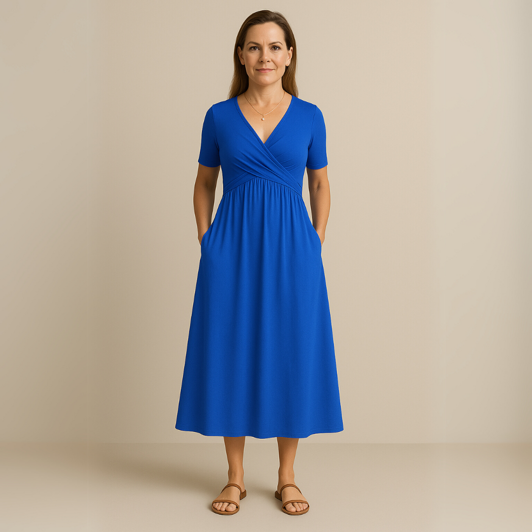 Anny | Robe Midi Élégante avec Décolleté en V