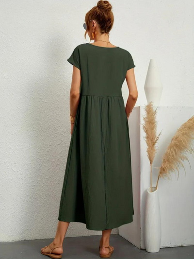 Ruby™ | Tunique Essentielle Élégante en Coton et Lin