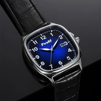 Montre à Quartz avec Bracelet en Cuir de Mode