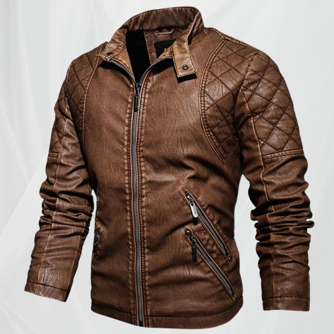 Veste en cuir pour homme avec style