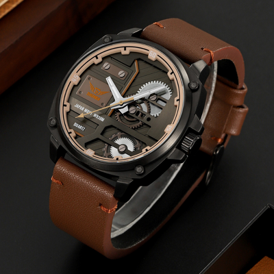 Montre pour homme en cuir quartz