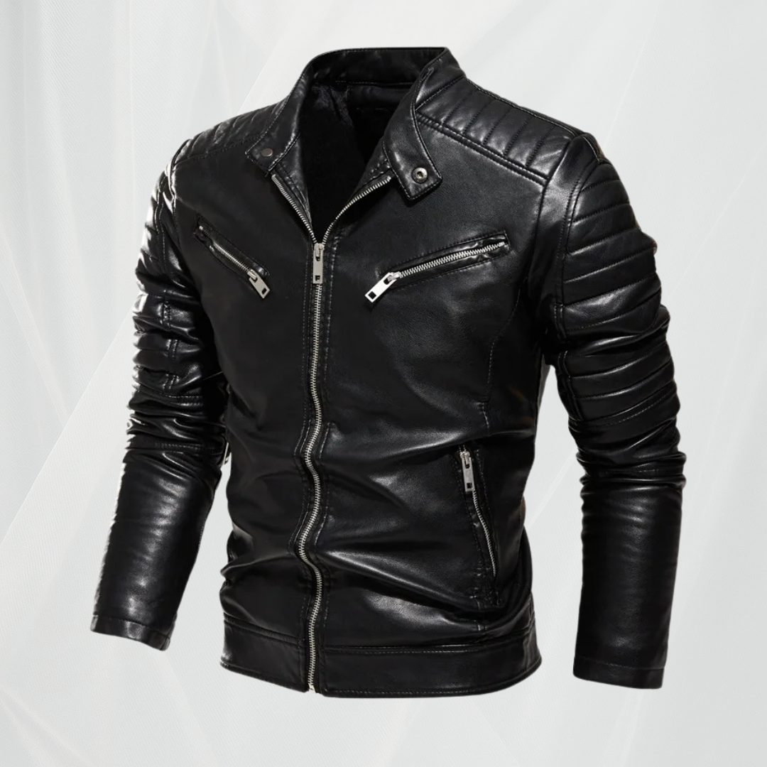 Veste de moto résistante avec col