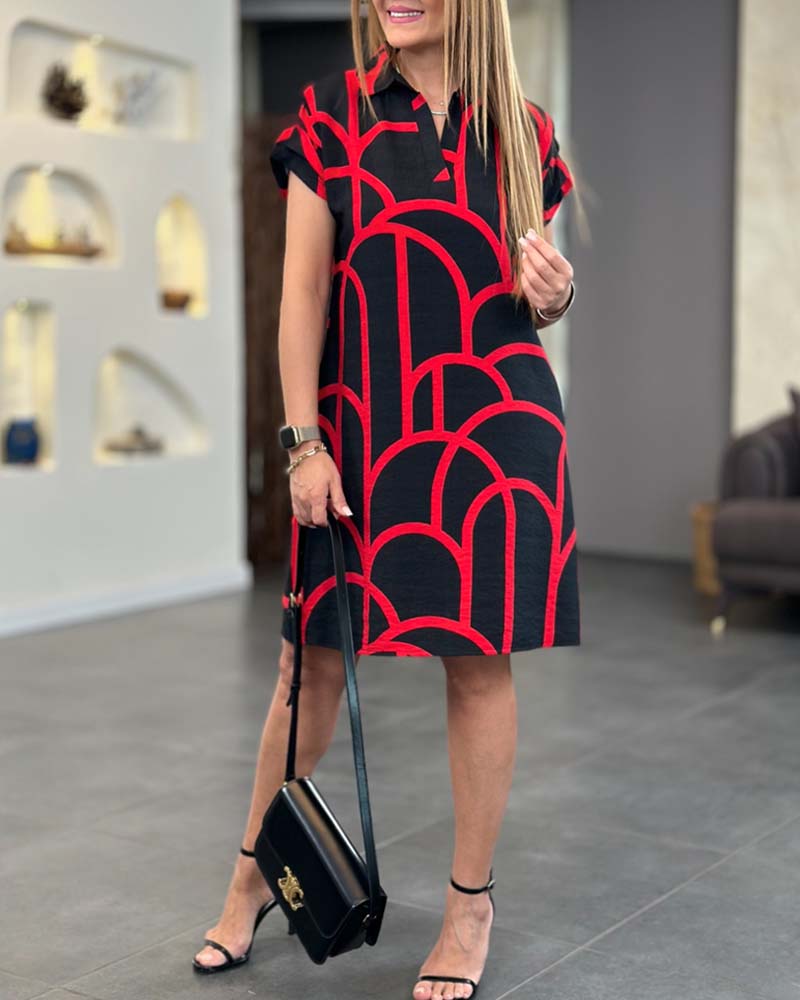 Emy | Robe à Imprimé Graphique avec Style
