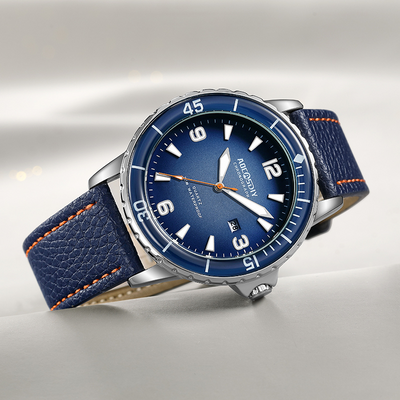Montre décontractée avec bracelet en cuir