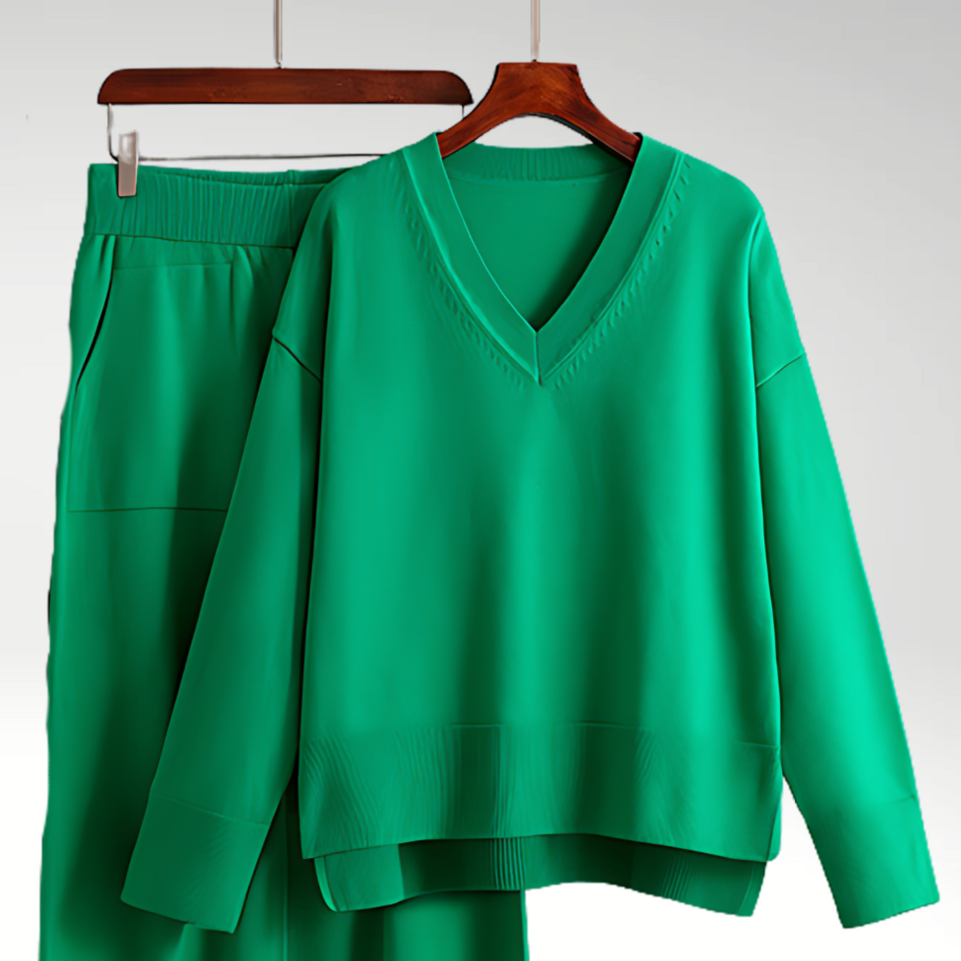 Le Clair™ | Luxe V-Neck Two Piece Set