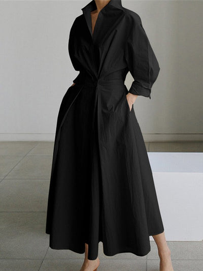Clémence™ | Robe Midi avec Boutons