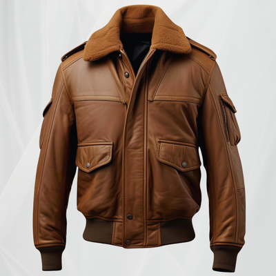 Veste d'aviateur de luxe en peau de mouton