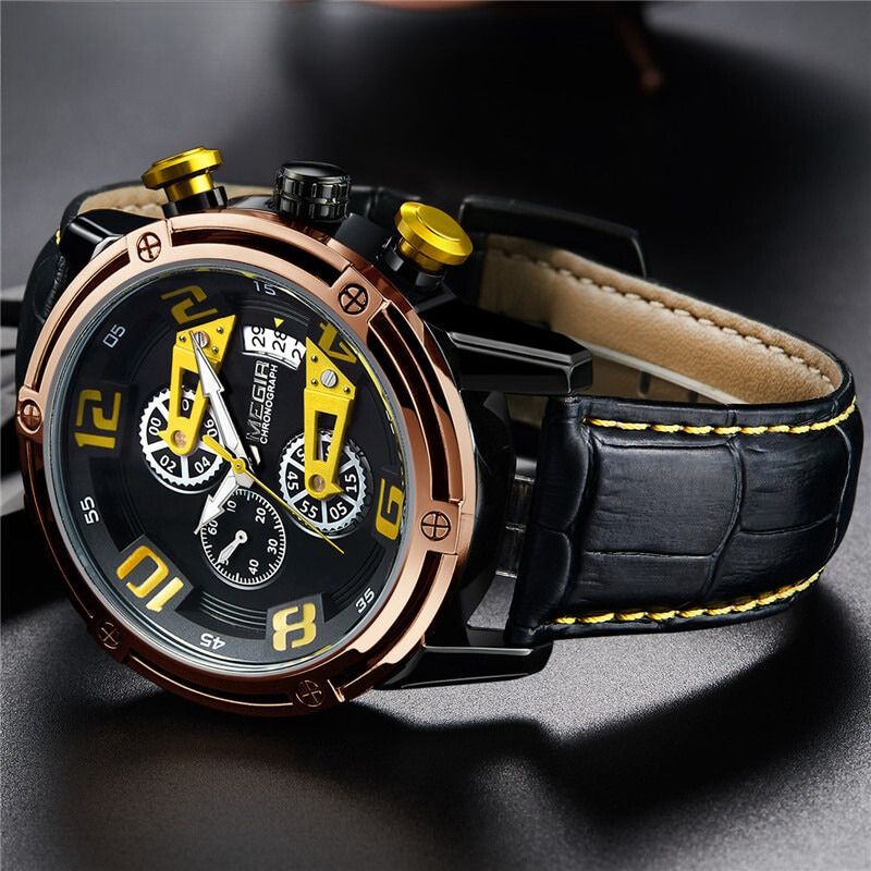 Montre Chronographe à Quartz Lumineux pour Hommes