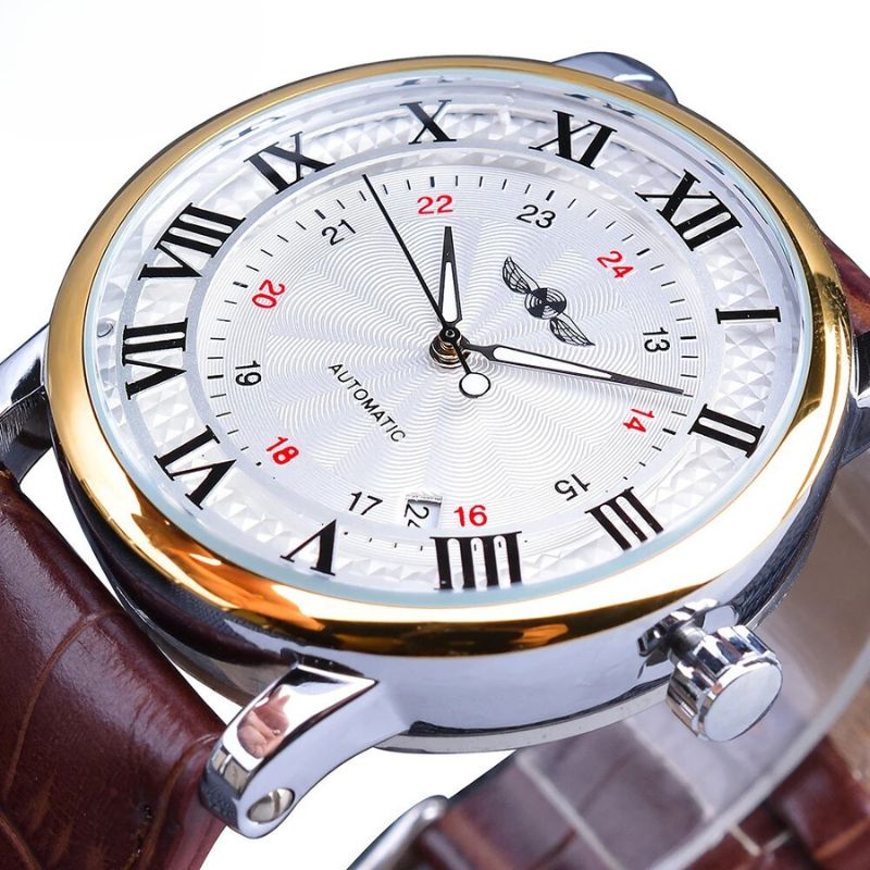Montre Automatique en Cuir de Luxe