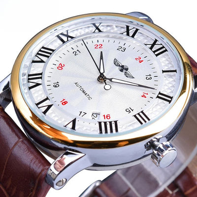Montre Automatique en Cuir de Luxe