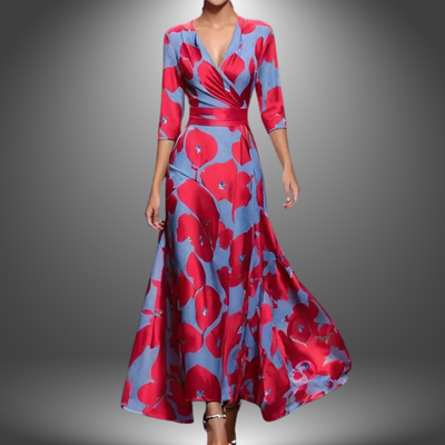 Ada | Robe Maxi Fleurie Élégante