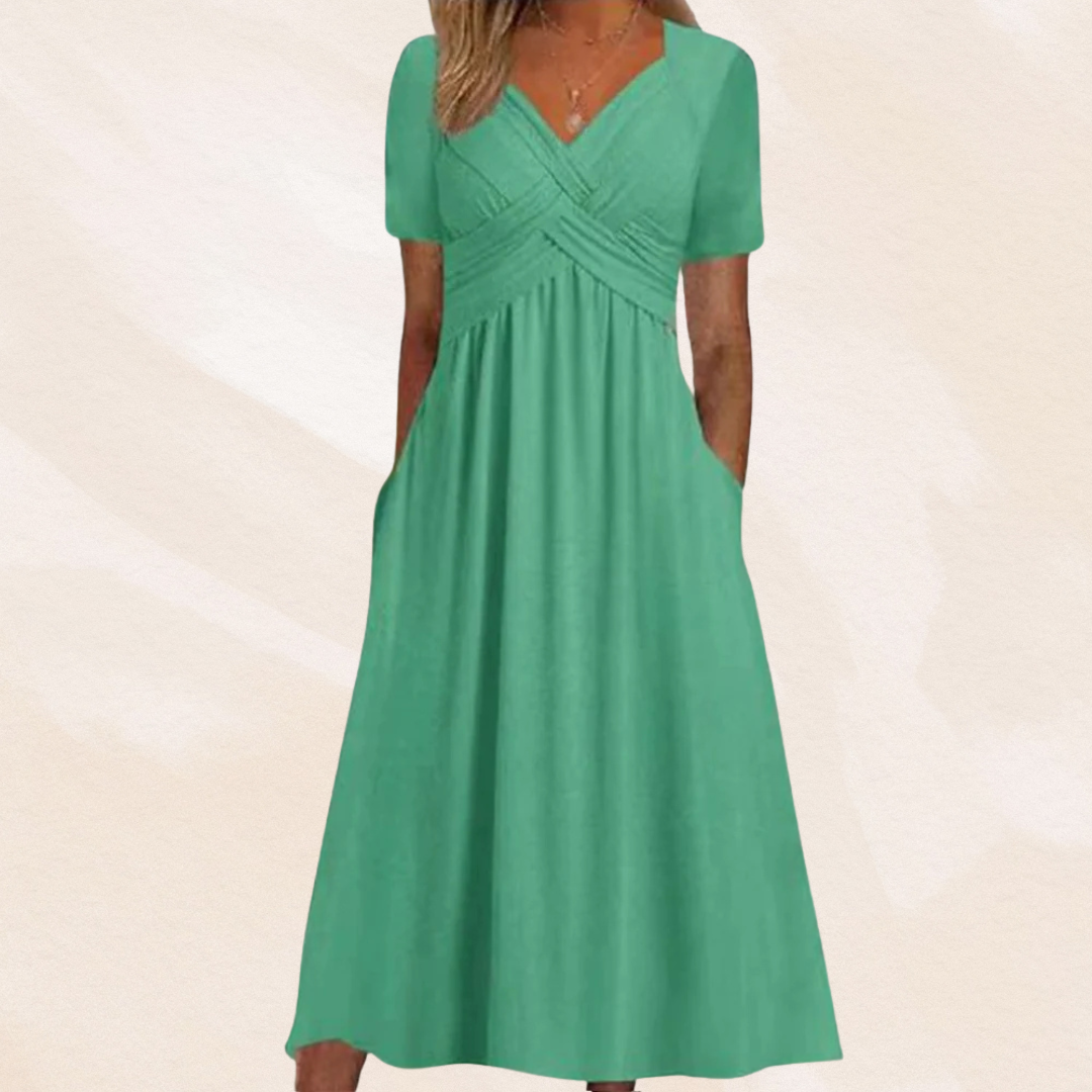 Mirella™ | Robe élégante avec décolleté en V