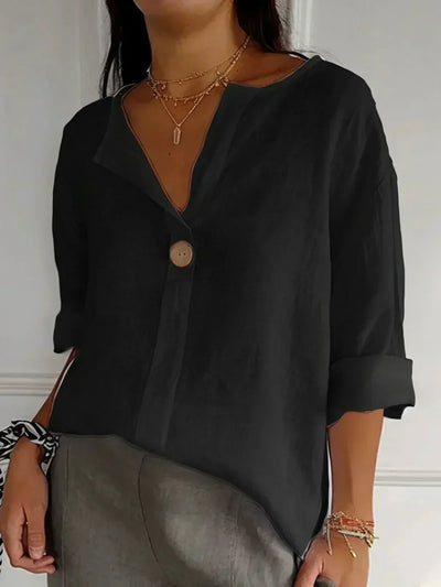 Angela™ | Blouse décontractée à col en V