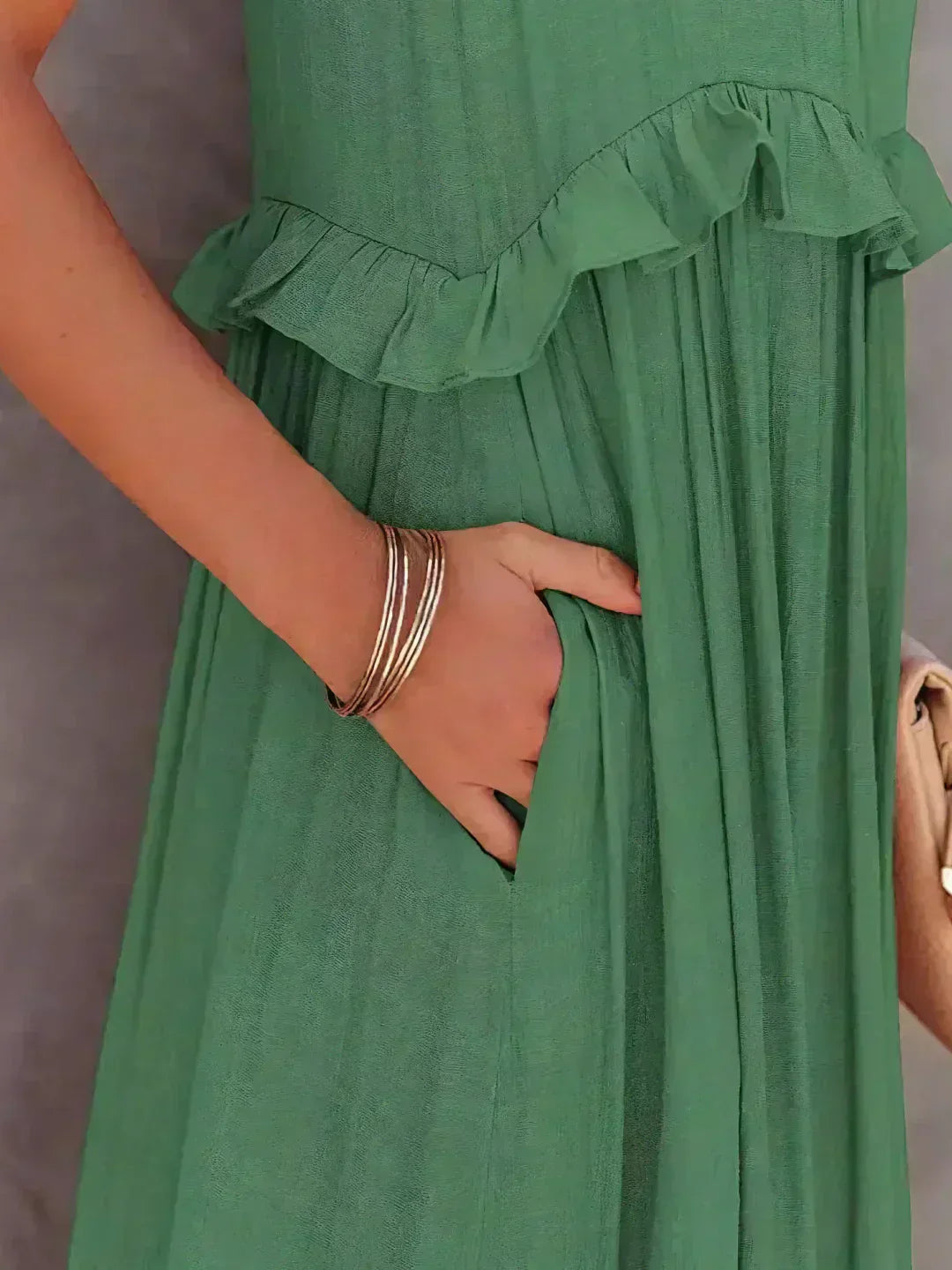 Sarah | Robe Maxi Volante Halter (Quasi épuisé)