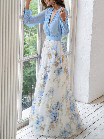 Dolores - Robe longue à imprimé floral
