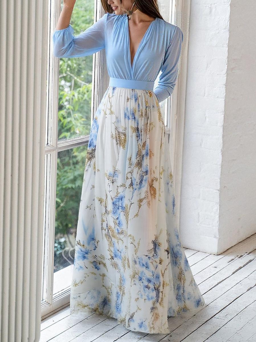 Dolores - Robe longue à imprimé floral